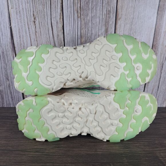 Nike NSW React Vision Lace Up Sneaker Women's Sz 7 Pearl White Green Glow Sesame - Picture 8 of 9